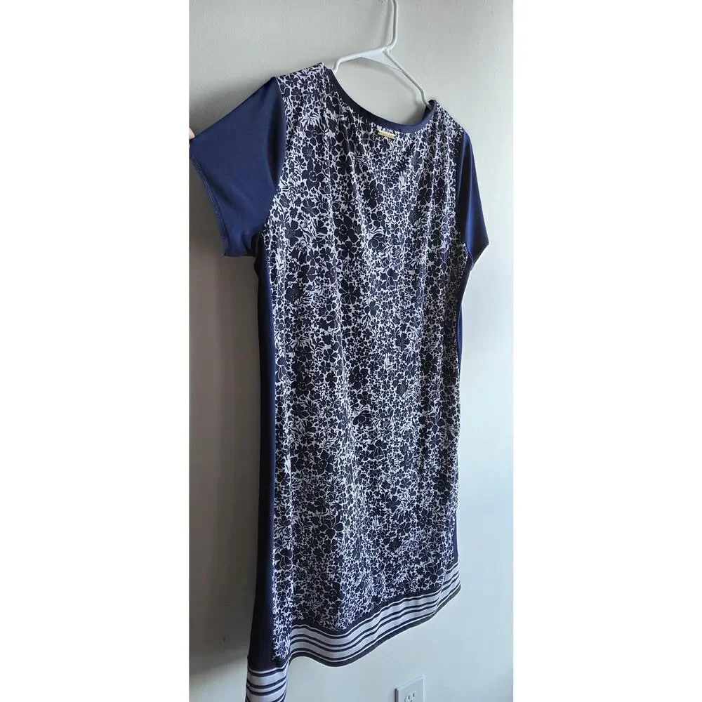 Michael Kors Floral  Stretchy Sexy Preppy Y2K Dress XL Boho Coastal Resortwear